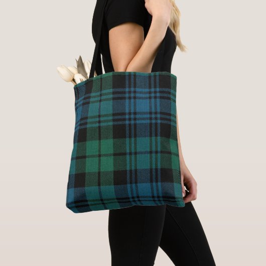 Tartan All-Over-Print Canvas tas, medium Tote Bag (Dichtbij)
