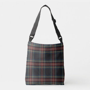Tartan All-Over-Print Cross Body Bag, medium Crossbody Tas