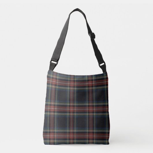 Tartan All-Over-Print Cross Body Bag, medium Crossbody Tas (Voorkant)
