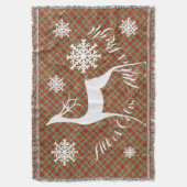 Tartan Alles is rustig Alles is helder Herten werp Deken (Voorkant Verticaal)