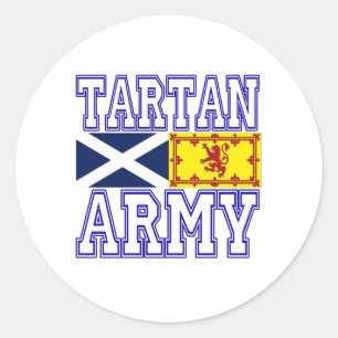 Tartan Army Ronde Sticker