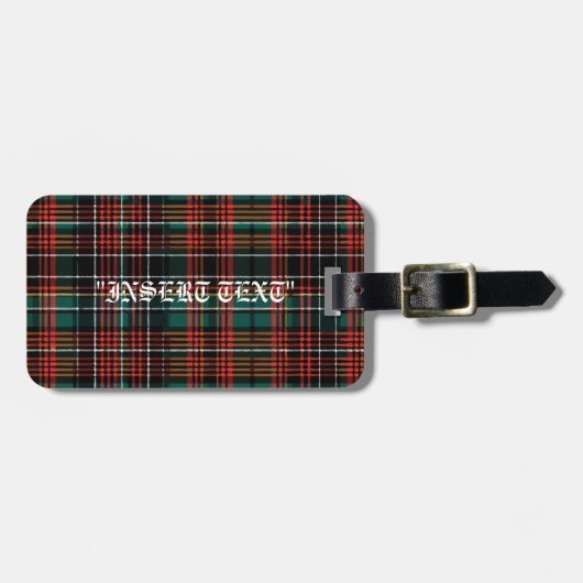 Tartan Bagagelabel (Voorkant horizontaal)