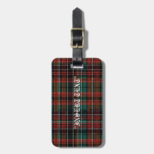 Tartan Bagagelabel (Voorkant verticaal)