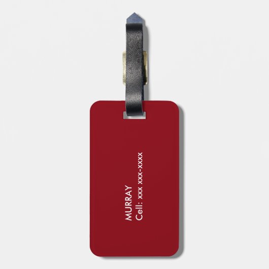 Tartan Bagagelabel (Achterkant verticaal)