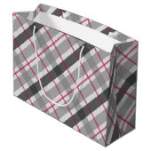 Tartan Balmoral Black Gray Burgundy Groot Cadeauzakje (Achterkant Gekanteld)