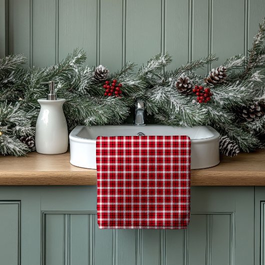 Tartan Bath Towels Red Black Gift for New Nest Bad Handdoek