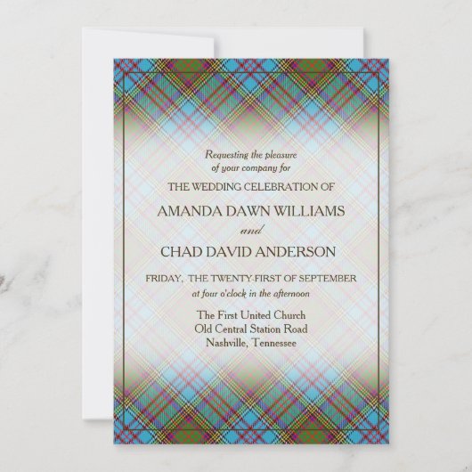 Tartan Beauty Clan Anderson Scottish Pset (Voorkant)