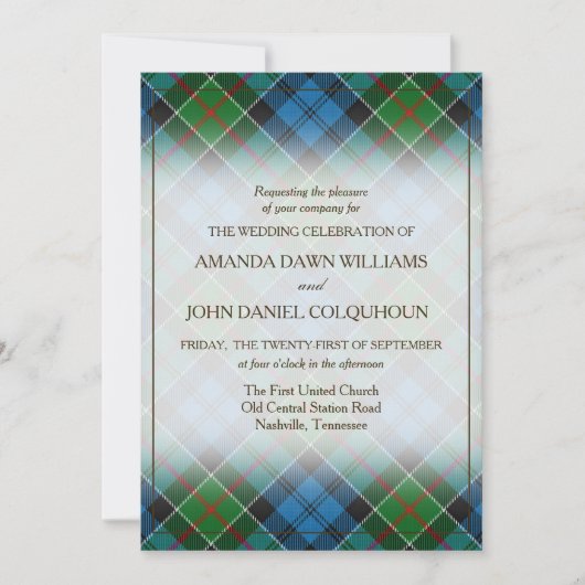 Tartan Beauty Clan Colquhoun Scottish Pset (Voorkant)