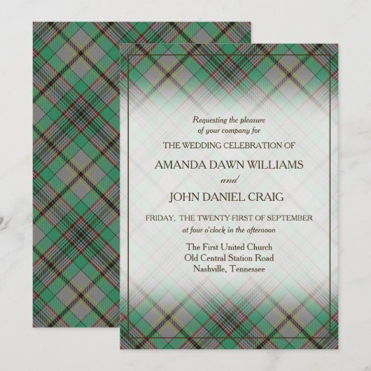 Tartan Beauty Clan Craig Schotse Plaid (Voorkant / Achterkant)