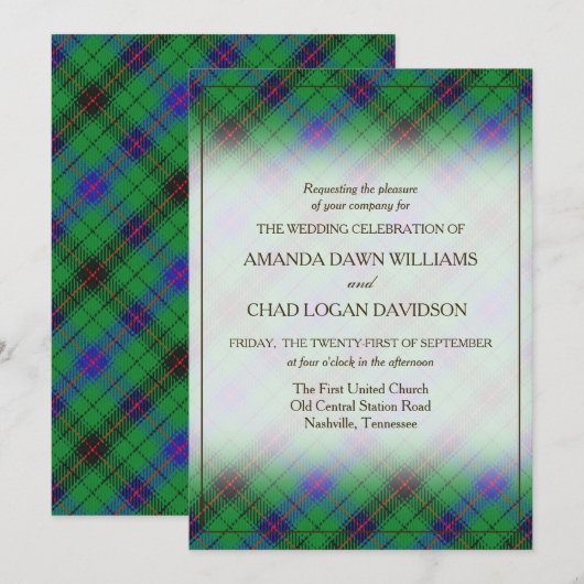Tartan Beauty Clan Davidson Scottish Plays (Voorkant / Achterkant)
