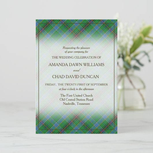 Tartan Beauty Clan Duncan Scottish Pset (Staand voorkant)