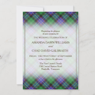 Tartan Beauty Clan Galbraith Scottish Pset
