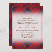 Tartan Beauty Clan Leslie Red Scottish Pset (Voorkant / Achterkant)