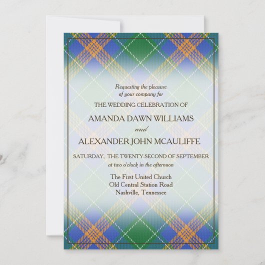 Tartan Beauty Clan MacAuliffe Irish Pset (Voorkant)