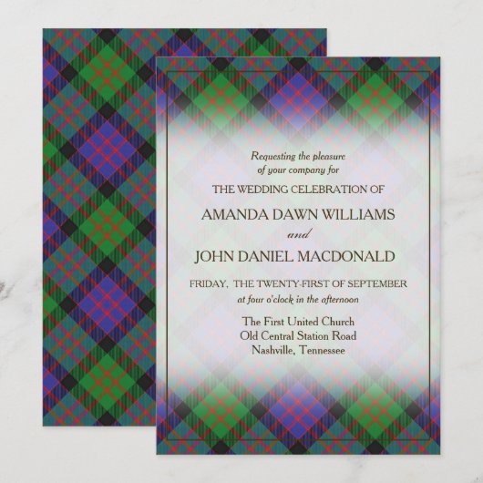 Tartan Beauty Clan MacDonald Scottish Pset (Voorkant / Achterkant)