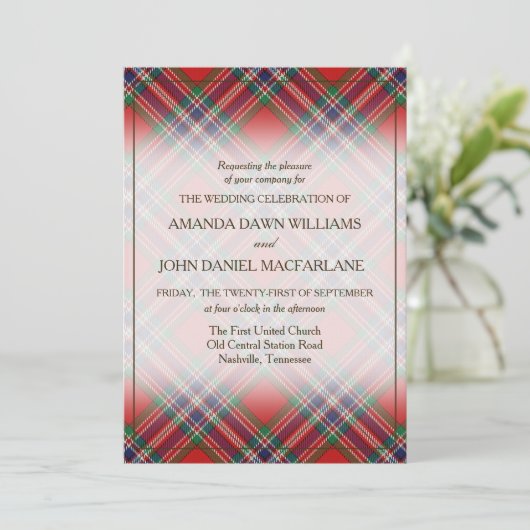 Tartan Beauty Clan MacFarlane Scottish Pset (Staand voorkant)