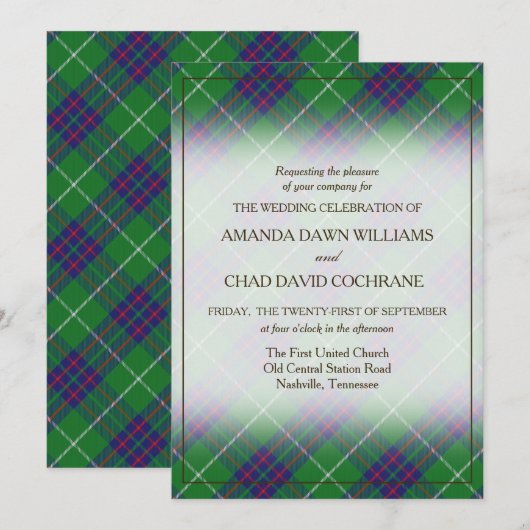 Tartan Beauty Clan MacIntyre Scottish Pset (Voorkant / Achterkant)