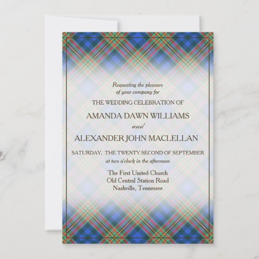 Tartan Beauty Clan MacLellan Scottish Pset (Voorkant)