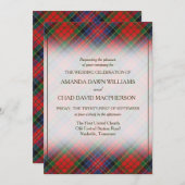 Tartan Beauty Clan MacPherson Red Scottish Pset (Voorkant / Achterkant)