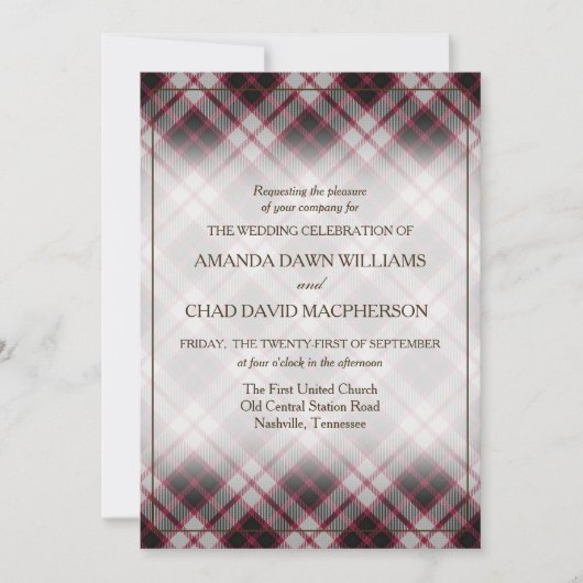Tartan Beauty Clan MacPherson Scottish Pset (Voorkant)