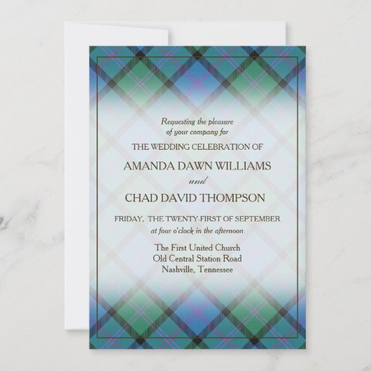 Tartan Beauty Clan MacThomas Blue Green Pset (Voorkant)