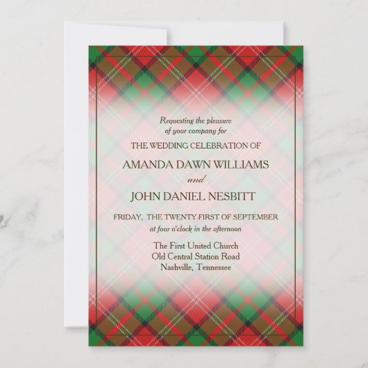 Tartan Beauty Clan Nisbet Scottish Pset (Voorkant)