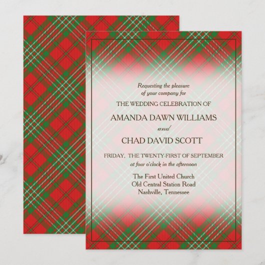 Tartan Beauty Clan Scott Scottish Pset (Voorkant / Achterkant)