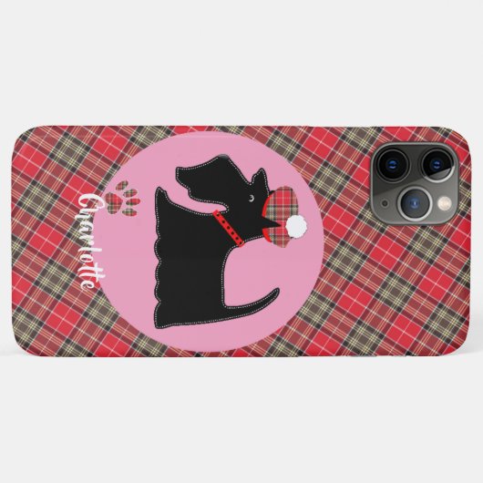 Tartan Betondekte Scottie Dog Cute Dog Personeelsf Case-Mate iPhone Case (Achterkant (horizontaal))