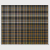 Tartan - Black-Deep Honey Brown-Off White Cadeaupapier (Vlak)
