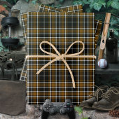 Tartan - Black-Deep Honey Brown-Off White Inpakpapier Vel