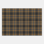 Tartan - Black-Deep Honey Brown-Off White Inpakpapier Vel (Voorkant 3)