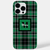 Tartan - Black Green and Off White Phone Case (Achterkant)