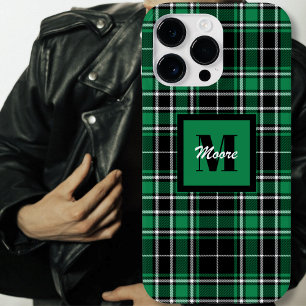 Tartan - Black Green and Off White Phone Case iPhone 14 Pro Max Hoesje