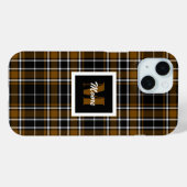 Tartan - Black Honey Brown and Off White Case-Mate iPhone Case (Achterkant (horizontaal))