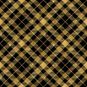 Tartan Blanket Custom Black Gold Winter Accent Fleece Deken