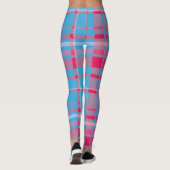 Tartan blauw en rood leggings (Achterkant)