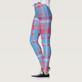 Tartan blauw en rood leggings (Links)