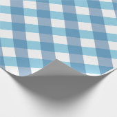 Tartan Blue Check Cadeaupapier (Hoek)