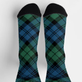 Tartan Blue Green Rustic Campbell Plaid Sokken (Top)