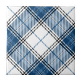Tartan Blue White Tegeltje (Voorkant)