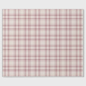 Tartan - Boho Cement Wit met Licht tot Donker Roze Cadeaupapier (Vlak)