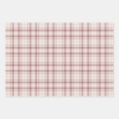 Tartan - Boho Cement Wit met Licht tot Donker Roze Inpakpapier Vel (Voorkant 2)