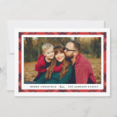 Tartan Border Holiday Photo Card Aankondiging (Voorkant)