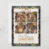 Tartan Border Kerst 4 Foto Sjabloon ID1141B (Voorkant)