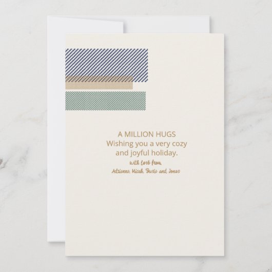 Tartan Border Kerst 4 Foto Sjabloon ID1141B (Achterkant)