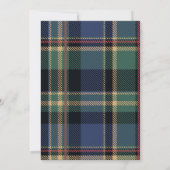 Tartan Border Kerstfeest Blauw ID1141B Feestdagenkaart (Achterkant)