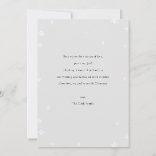 Tartan Border Snowflakes Merry Kerstmis Kaart (Achterkant)