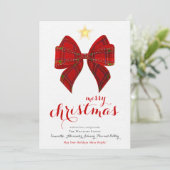 Tartan Bow 2026 Kalender Vrolijke Kerstkalender Feestdagenkaart (Staand voorkant)