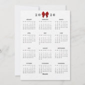 Tartan Bow 2026 Kalender Vrolijke Kerstkalender Feestdagenkaart (Achterkant)