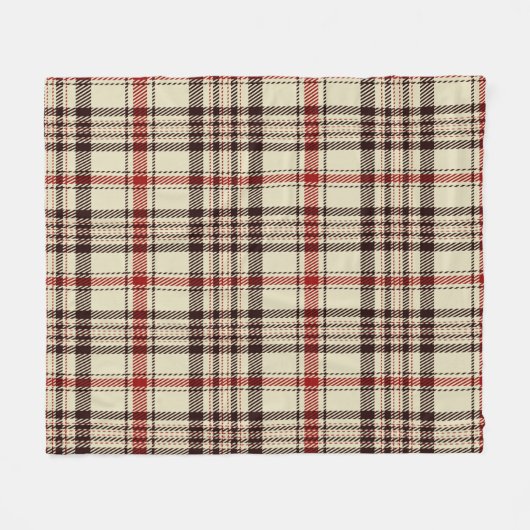 Tartan Brown Fleece Deken (Voorkant (Horizontaal))